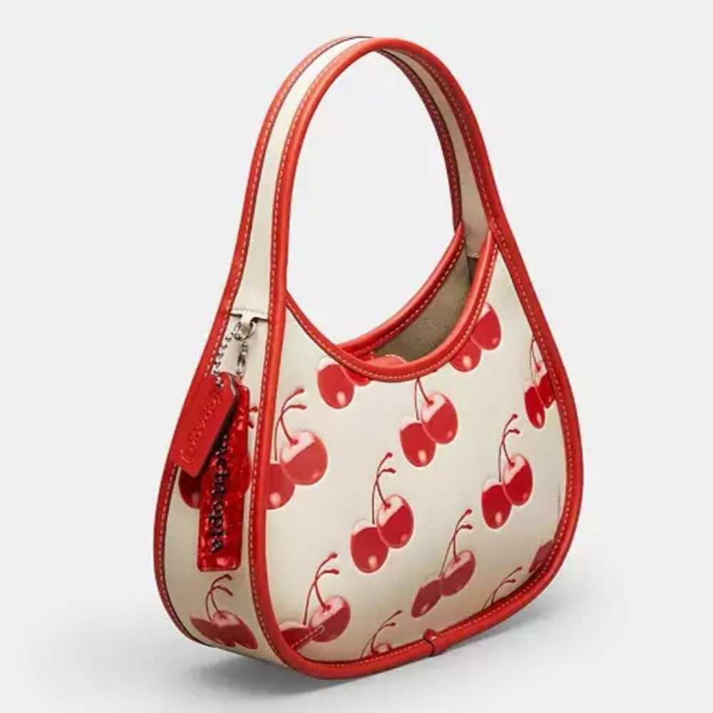 Leather Coachtopia Cherry Print Ergo Bag